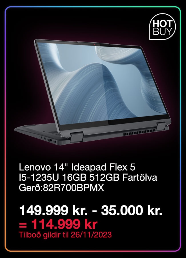 Lenovo 82R700BPMX 14 inch Ideapad Flex 5 I5-1235U 16GB 512GB fartölva