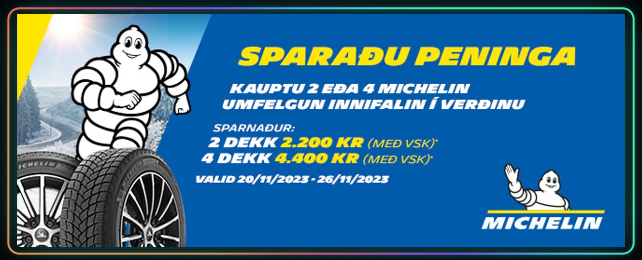 Kauptu 2 eða 4 dekk Fáðu ókeypis dekkjaskipti