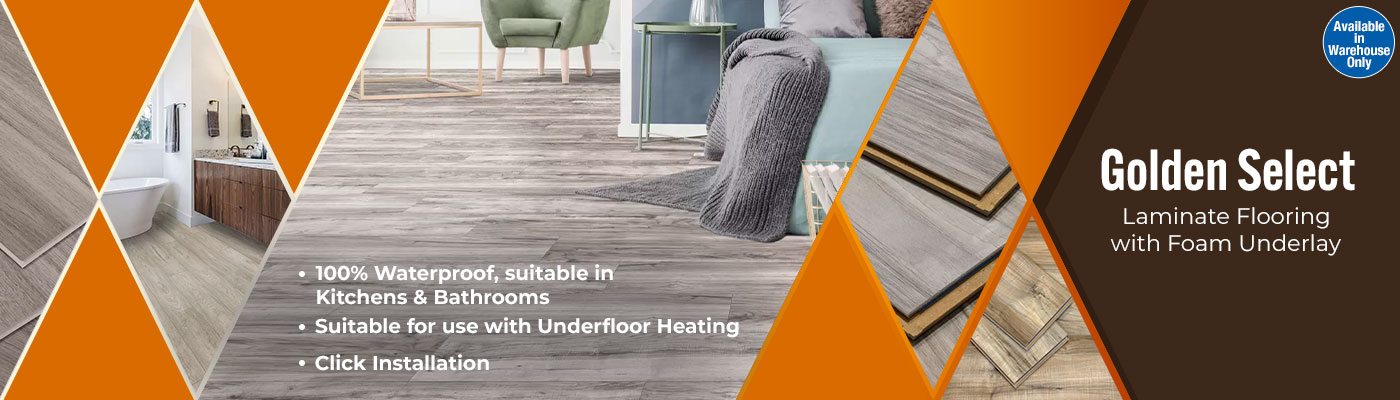 Golden Select Laminate Flooring with Foam Underlay