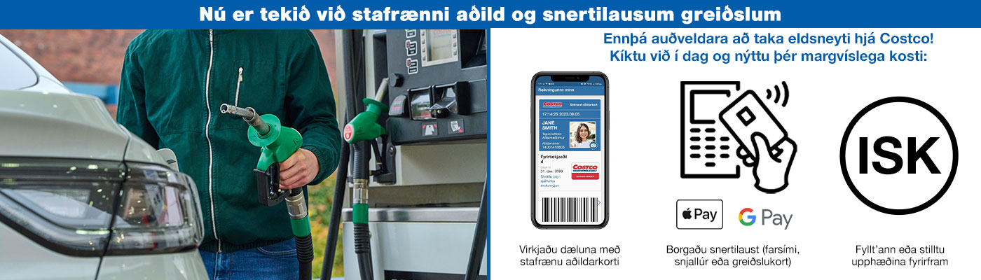 Nú er tekiô viò stafranni adild og snertilausum greiôslum
