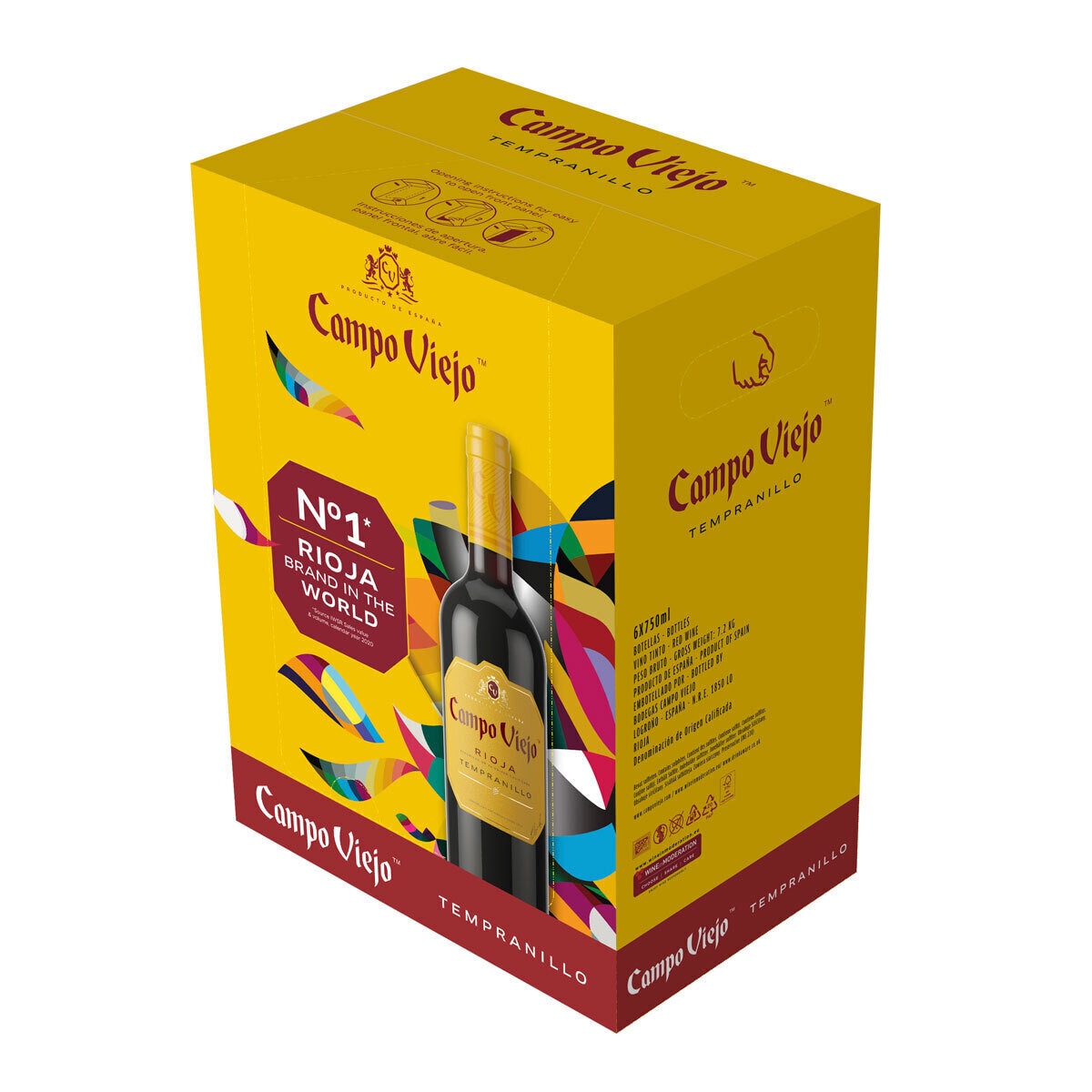 Campo Viejo Rioja Tempranillo PMP, 6 x 75cl