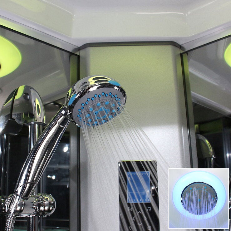 Insignia Diamond 1000mm Quadrant Steam Shower with Black Frame