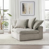 Aiden & Ivy Sereen Beige Fabric Corner Chair