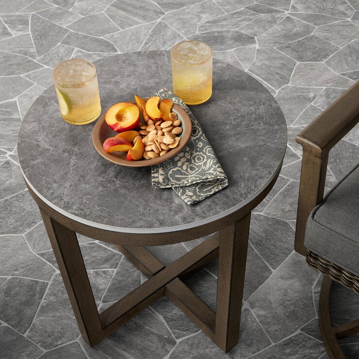 Agio McKinnon 3 Piece Woven Bistro Set + Cover Agio McKinnon 3 Piece Woven Bistro Set + Cover