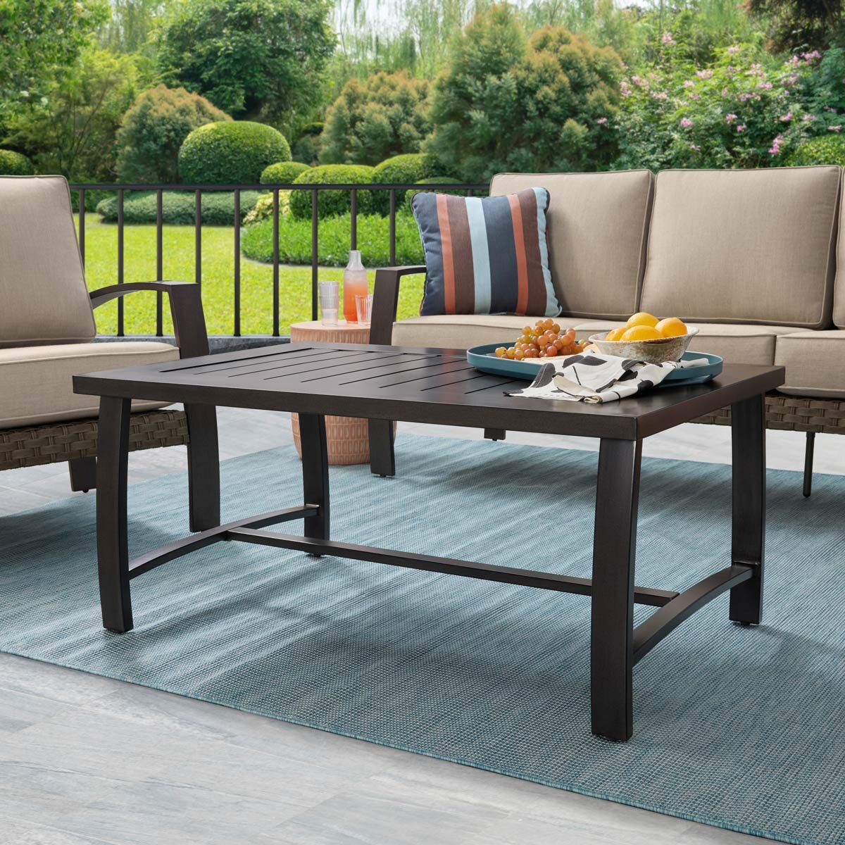 Agio Harper 4 Piece Woven Deep Seating Patio Set + Cover