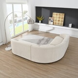 Dolen Beige Fabric 3 Piece Corner Sofa