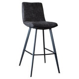 Gallery Henley Grey Faux Leather Bar Stool, 2 Pack