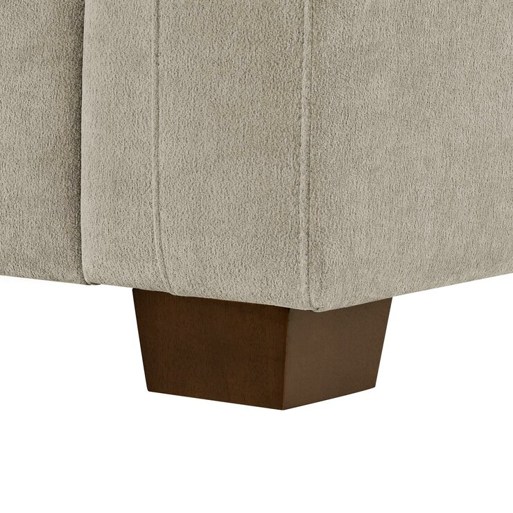 Thomasville Walsen Grey Fabric Corner Sofa with Storage Ottoman, Left Hand Facing