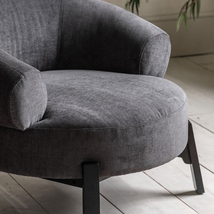 Gallery Ardo Grey Velvet Armchair Gallery Ardo Grey Velvet Armchair