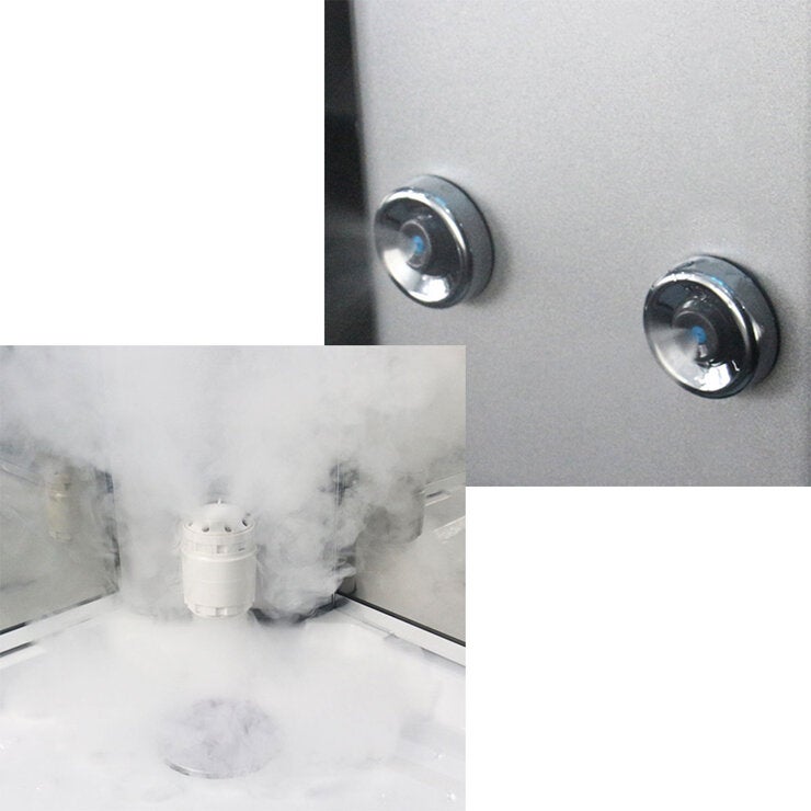 Insignia Diamond 1000mm Quadrant Steam Shower with Black Frame