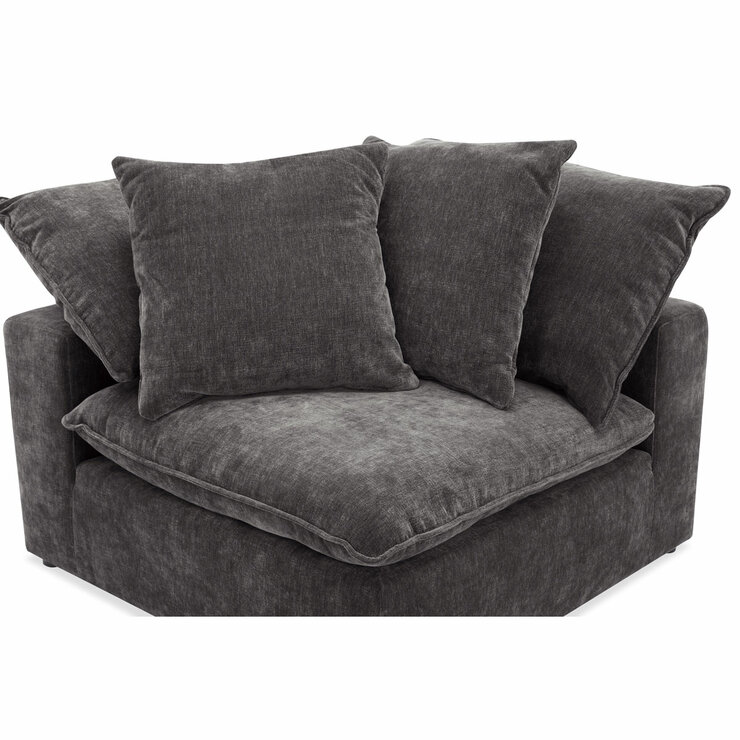 Aiden & Ivy Sereen Dark Grey Fabric Corner Chair