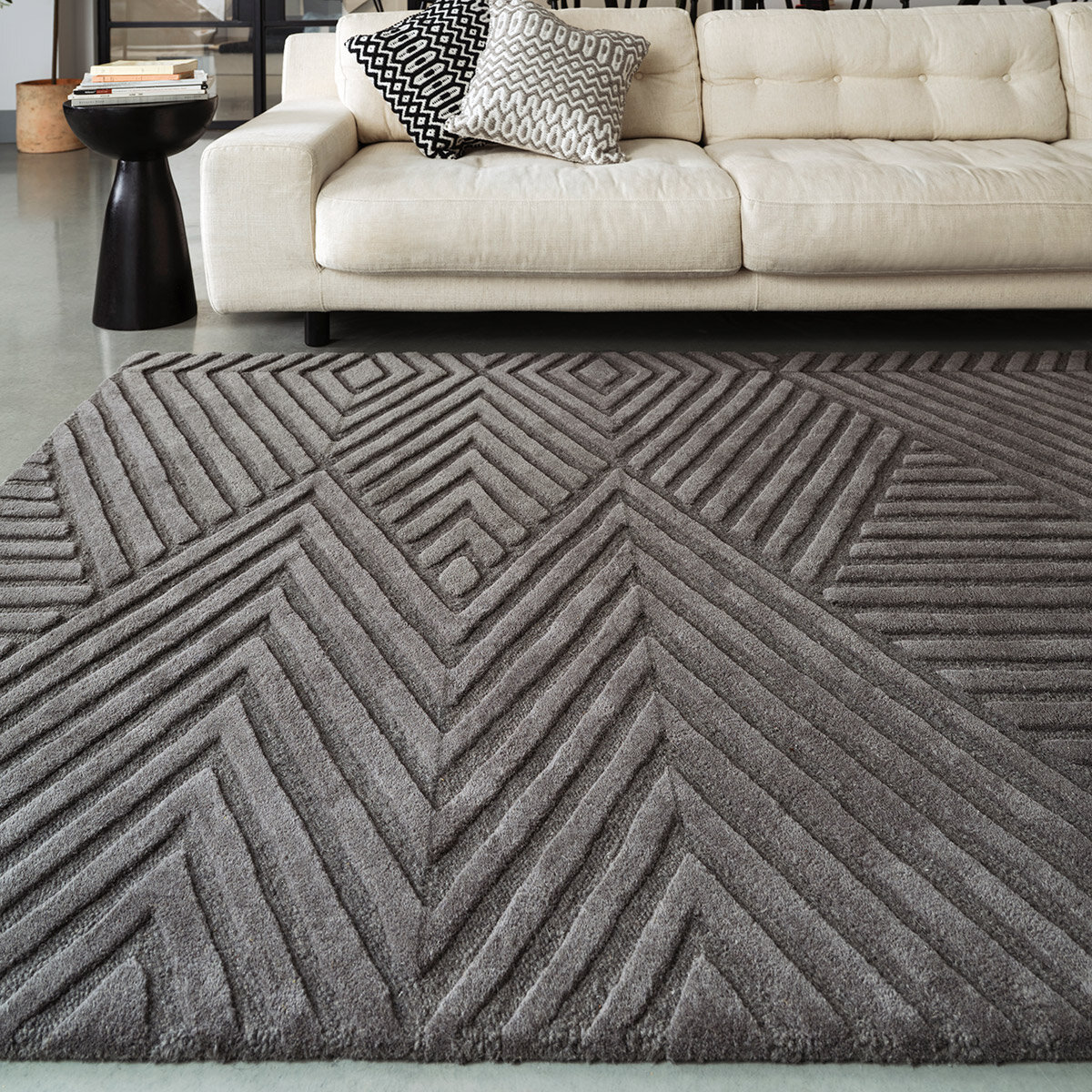Hague Collection Charcoal Rug, 200 x 290 cm