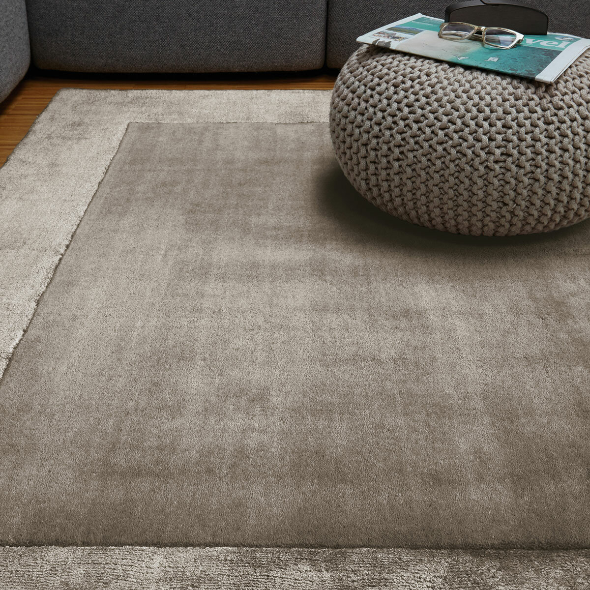 Ascot Rug in Taupe, 160 x 230 cm