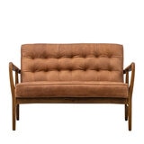 Gallery Humber Vintage Brown Leather 2 Seater Sofa
