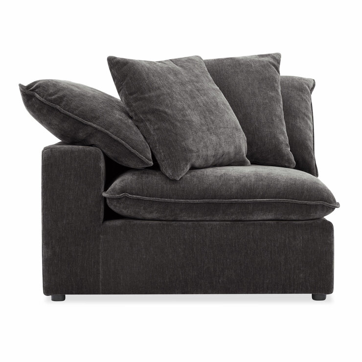 Aiden & Ivy Sereen Dark Grey Fabric Corner Chair