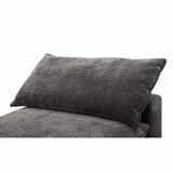 Aiden & Ivy Sereen Dark Grey Fabric Armless Chair
