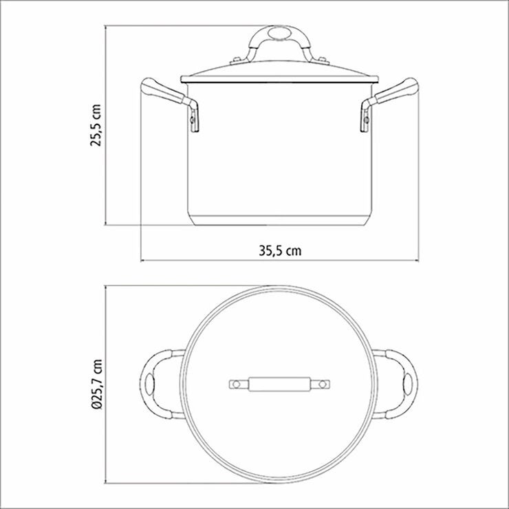 Tramontina Stainless Steel Stockpot & Drainer, 24cm / 7.8L
