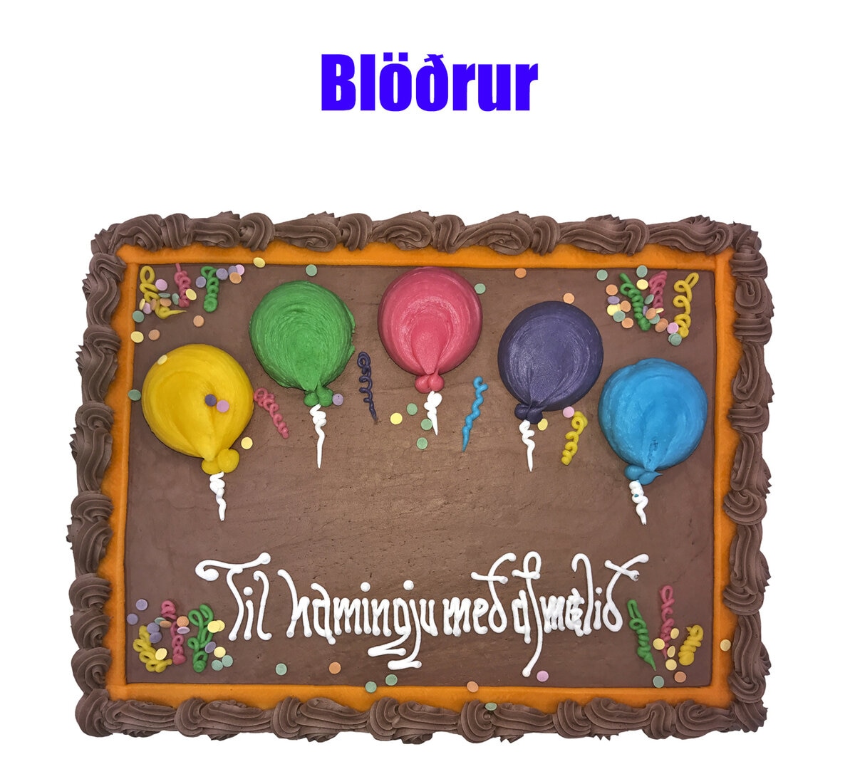 iceland Balloons cake
