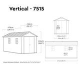 Keter Rosewood 7ft 6" x 15ft 6" (2.3 x 4.7m) Storage Shed with Front Entry Keter Rosewood 7ft 6" x 15ft 6" (2.3 x 4.7m) Storage Shed with Front Entry