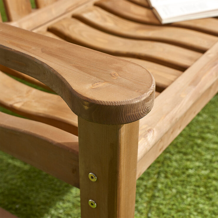 Anchor Fast 3 Seater Pine Wood Bench Anchor Fast 3 Seater Pine Wood Bench