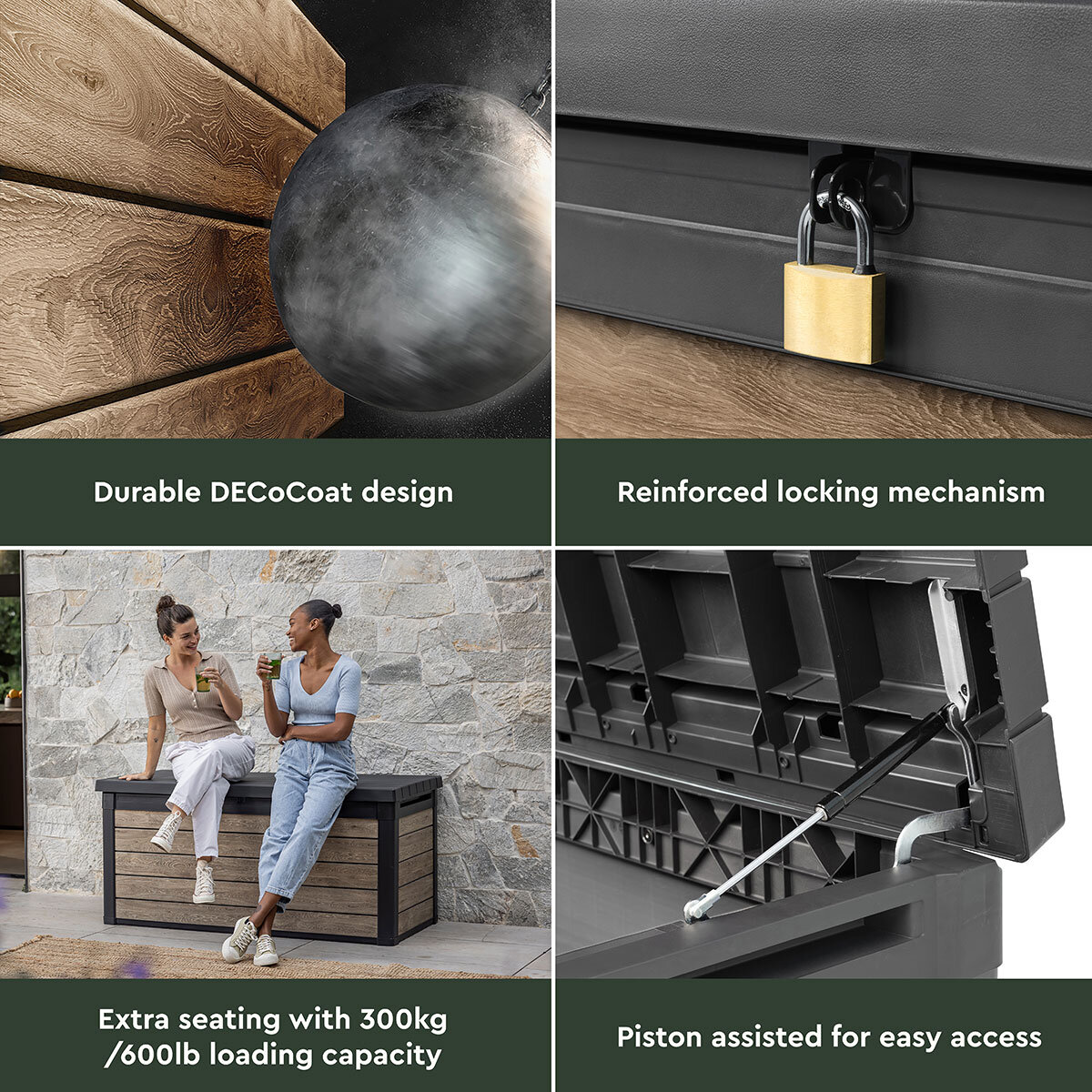 Keter Ashwood Signature 150 Gallon Deck Box