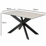 Indus Valley Arden Ceramic Dining Table With Taupe Corner Bench & Low Bench