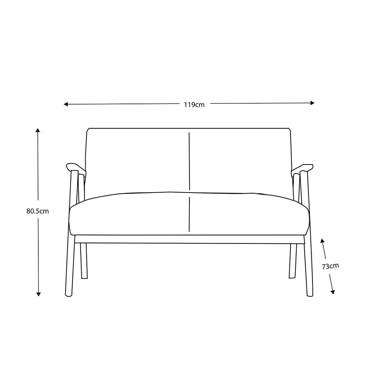 Gallery Neyland Natural Linen 2 Seater Sofa