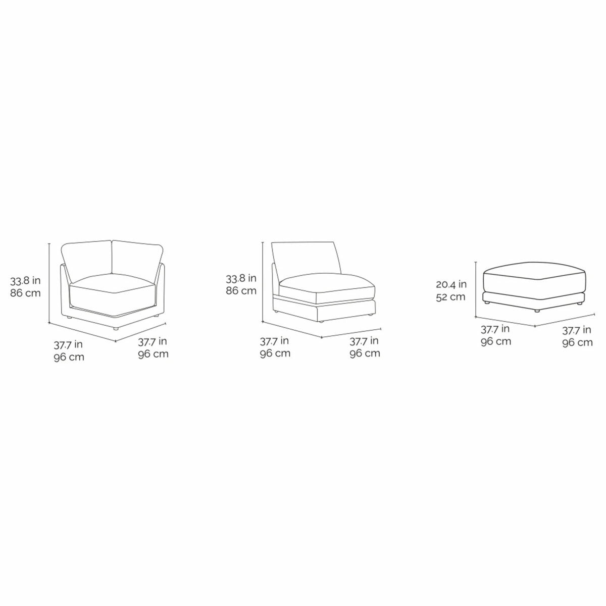 Aiden & Ivy Dayna Grey Fabric 8 Piece Modular Sofa Aiden & Ivy Dayna Grey Fabric 8 Piece Modular Sofa