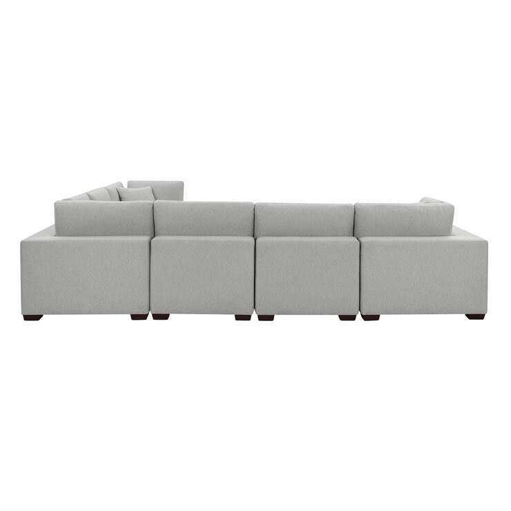 Thomasville Lowell Grey Fabric 8 Piece Modular Sofa