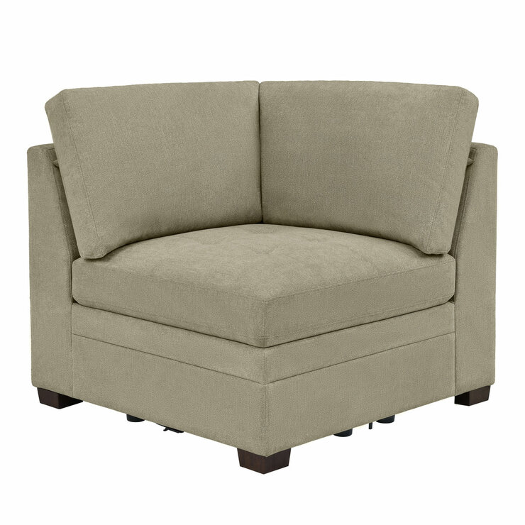 Thomasville Tisdale Beige Fabric Corner Chair
