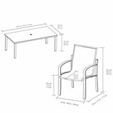 Agio Maxwell 7 Piece Sling Dining Set + Cover