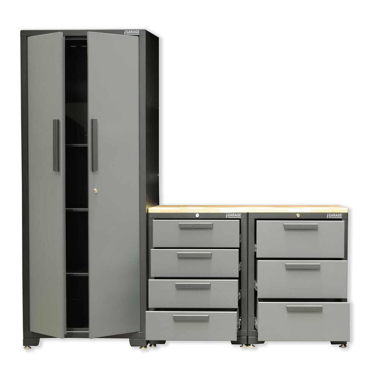 Hilka 24 Professional Gauge Steel 4 Piece Modular Cabinet Set