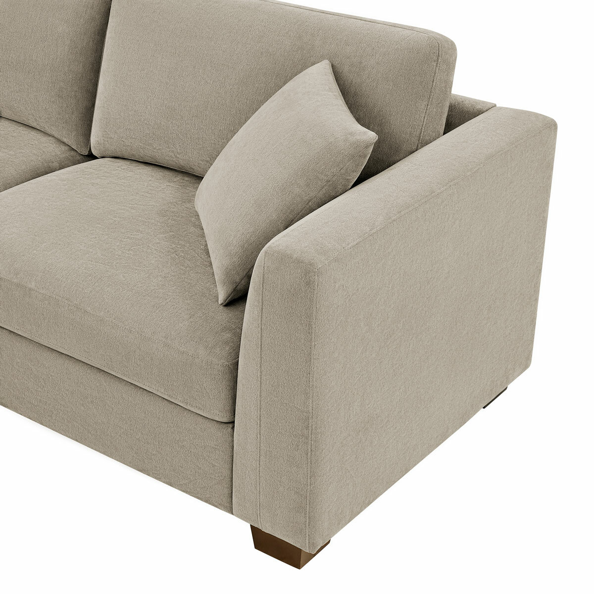 Thomasville Walsen Grey Fabric Corner Sofa with Storage Ottoman, Left Hand Facing