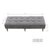 Isla Grey Fabric Ottoman
