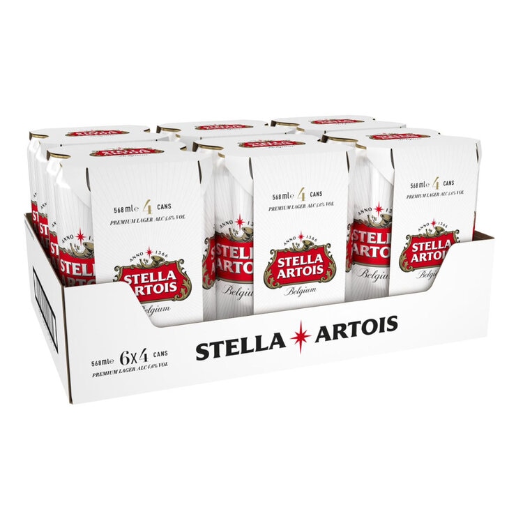 Stella Artois, 6 x 4 x 568ml Cans