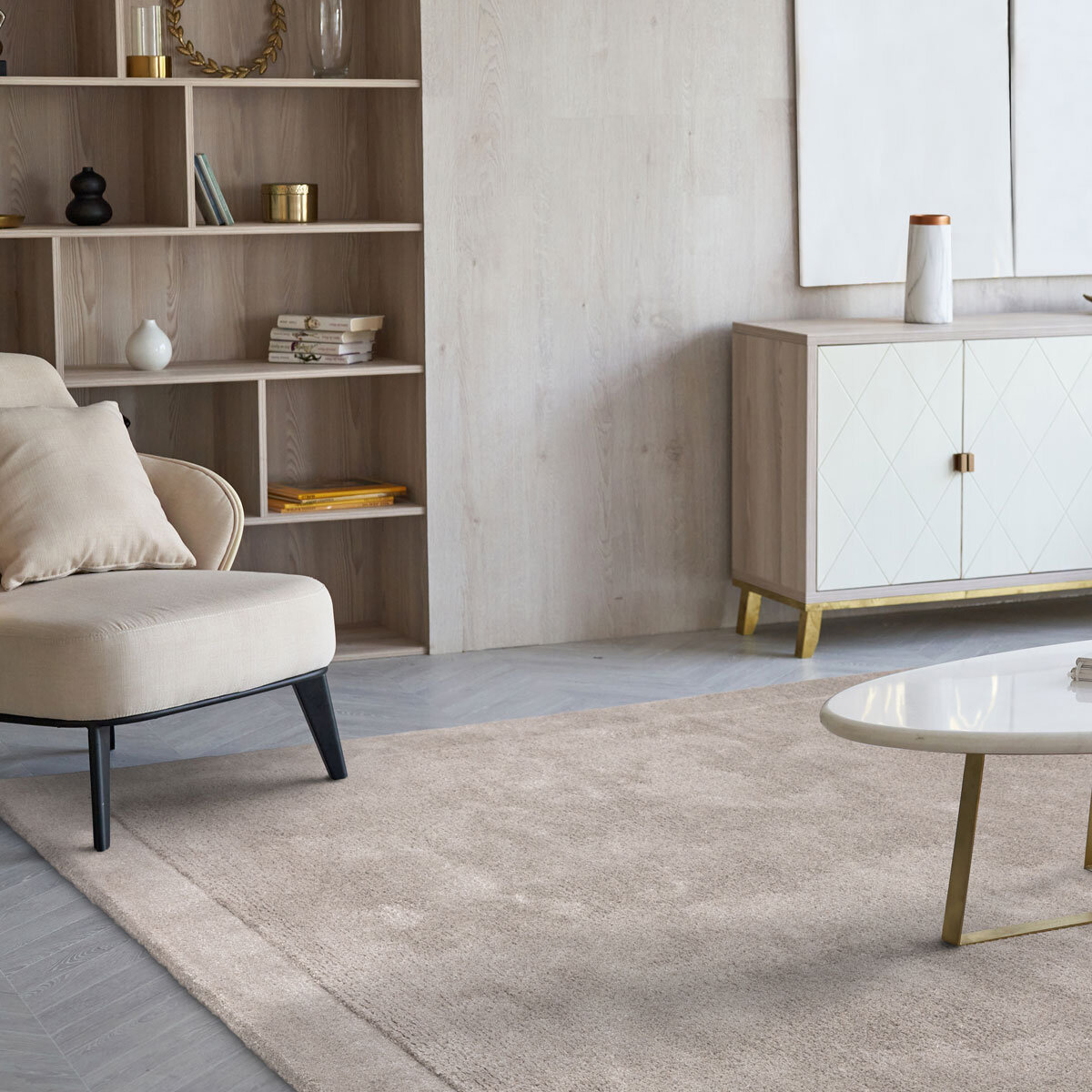 Rise Collection Silver Rug, 160 x 230 cm