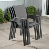SunVilla Dark Forest 9 Piece Extending Sling Dining Patio Set + Cover