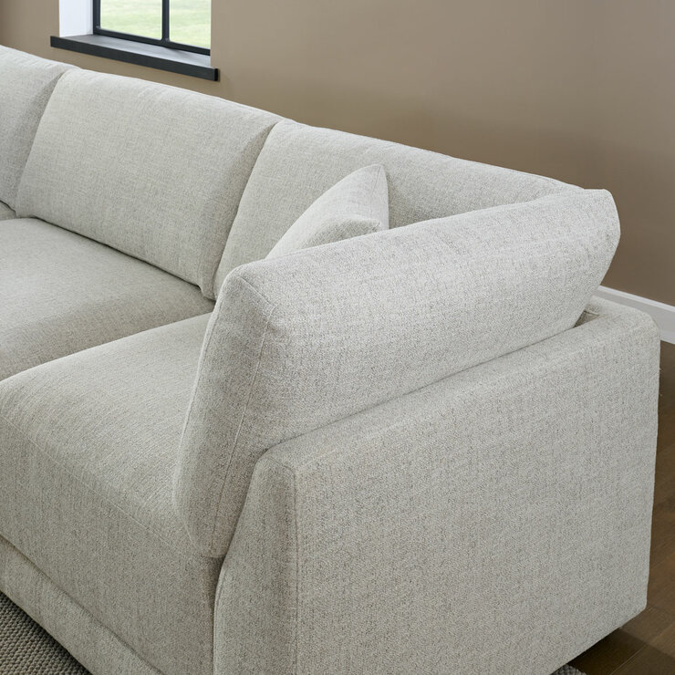 Aiden & Ivy Dayna Grey Fabric 8 Piece Modular Sofa