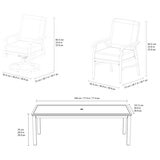 SunVilla Kingston 7 Piece Cushioned Dining Set + Cover