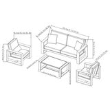 SunVilla Clifton 4 Piece Deep Seating Set + Cover