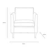 Gallery Gateford Charcoal Fabric Armchair