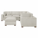 Thomasville Lowell Light Grey Fabric 6 Piece Modular Sofa