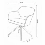 AKANTE Chicago Charcoal Swivel Dining Chair, 2 Pack