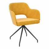 AKANTE Chicago Yellow Swivel Dining Chair, 2 Pack