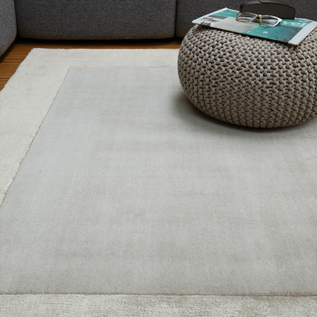 Ascot Rug in Silver, 160 x 230 cm