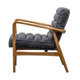 Gallery Datsun Antique Ebony Leather Armchair