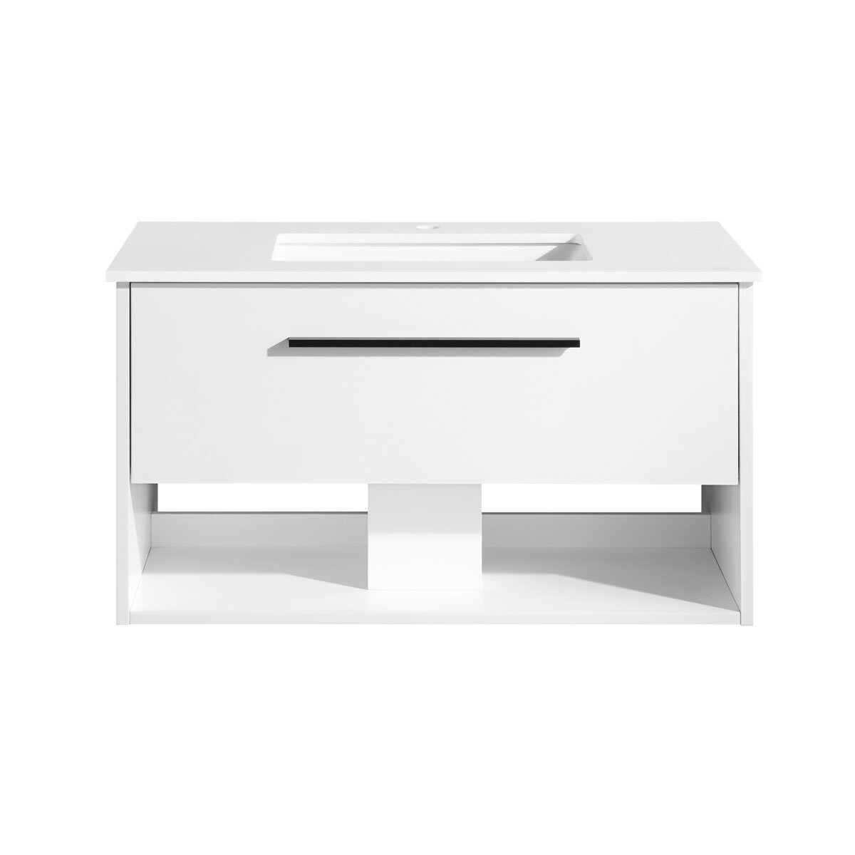 Ove Camila 900mm Wide Wall Mounted Vanity in Matte White