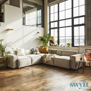 Swyft Model 03 Light Grey Linen 5 Piece Modular Sofa