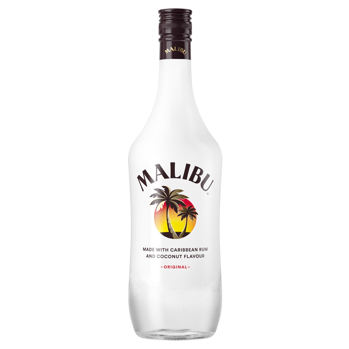 image of bottle of malibu rum with coconut flavour