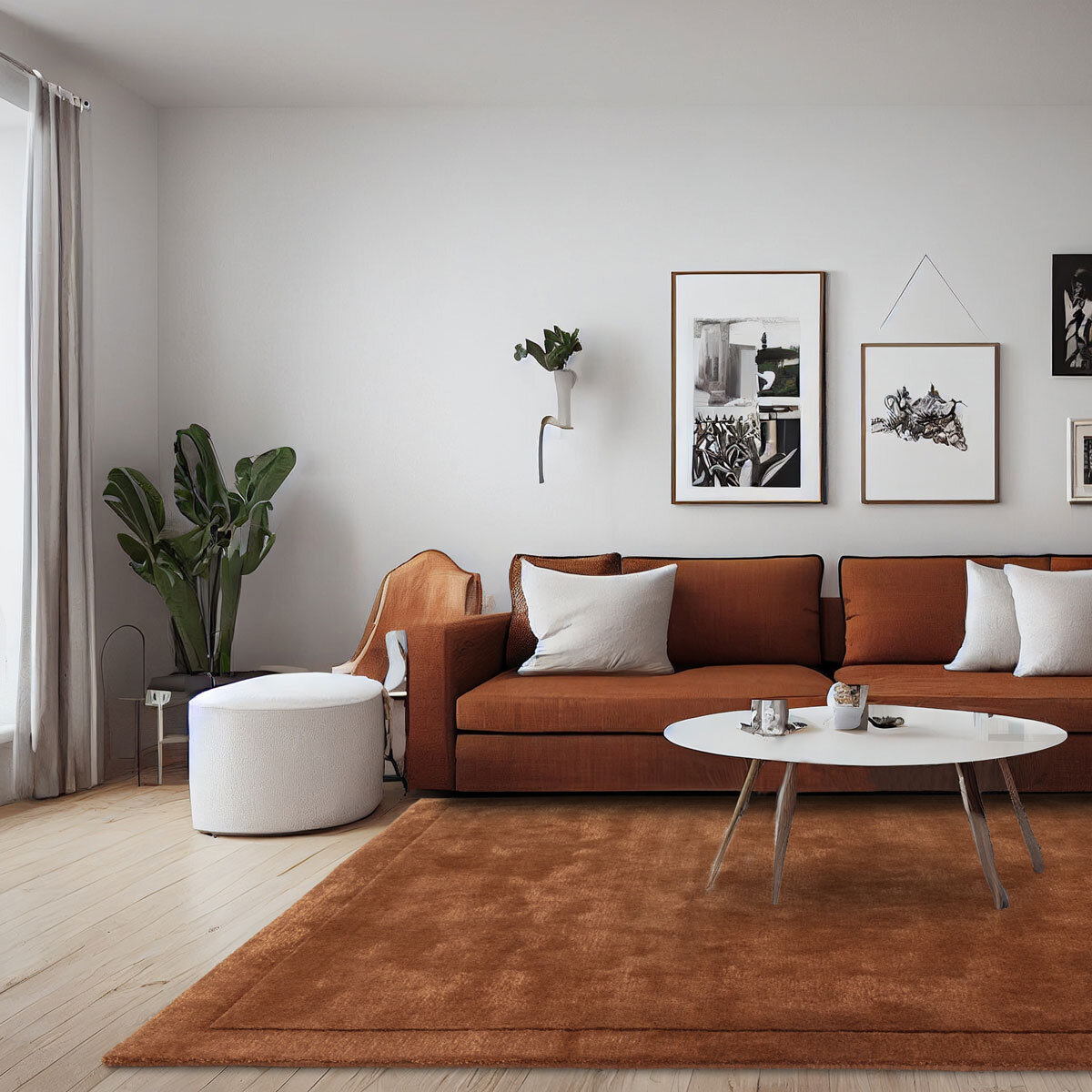 Rise Collection Rust Rug, 160 x 230 cm